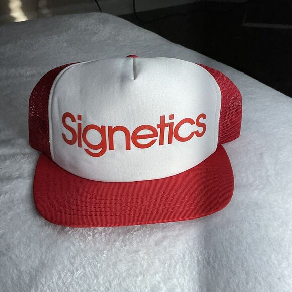 Vintage Signetics PHILIPS Electronics Adjustable SNAPBACK HAT TRUCKER CAP Rare - Picture 4 of 11